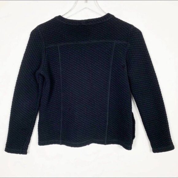 Rykiel Enfant Designer Girls Size 14  Black Gold Heart Quilted Full Zip Jacket - Picture 3 of 10